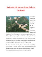 Du lịch thế giới nhờ vào Trung Quốc, Ấn Độ, Brazil pot