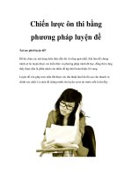 Chiến lược ôn thi bằng phương pháp luyện đề doc