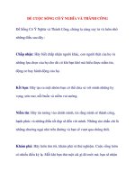 ĐỂ CUỘC SỐNG CÓ Ý NGHĨA VÀ THÀNH CÔNG pdf