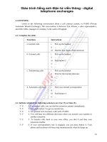 Giáo trình tiếng anh điện tử viễn thông - digital telephone exchanges p1 doc