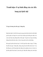 Tranh luận về sự bình đẳng của các tiểu bang tại Quốc hội pdf