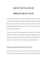 Lịch sử Việt Nam tóm tắt - THỜI KỲ DỰNG NƯỚC doc