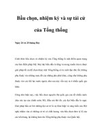 Bầu chọn, nhiệm kỳ và sự tái cử của Tổng thống ppt