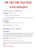 ÐỀ THI THỬ ĐẠI HỌC MÔN TOÁN SỐ 19 pdf