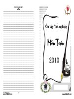 ĐỀ CƯƠNG ÔN THI TỐT NGHIỆP MÔN TOÁN doc