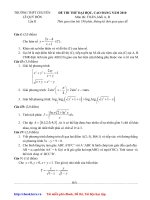 Đề thi thử ĐH - CĐ đợt 1 năm 2009 - 2010 trường thpt chuyên Lê Quý Đôn ppt