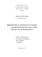 Hoàn thiện quy trình đánh giá rủi ro trong giai đoạn lập kế hoạch kiểm toán tại công ty TNHH kiểm toán và tư vấn phan dũng (PDAC)