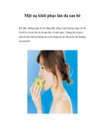 Mặt nạ khôi phục làn da sau hè doc