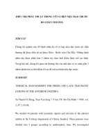 ÐIỀU TRỊ PHẪU THUẬT TRONG VỠ VÀ HẸP NIỆU ÐẠO TRƯỚC DO CHẤN THƯƠNG ppsx