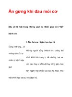 Ăn gừng khi đau mỏi cơ pot