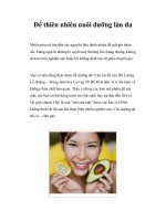 Để thiên nhiên nuôi dưỡng làn da docx