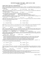 Đề thi thử Vật lí - số 16 ppsx