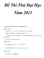 ÐỀ THI THỬ ĐẠI HỌC MÔN TOÁN SỐ 18 doc