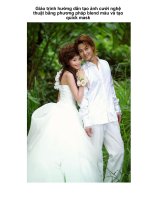 Giáo trình hướng dẫn tạo ảnh cưới nghệ thuật bằng phương pháp blend màu và tạo quick mask p1 pptx