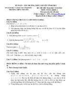 Đề thi thử đại học môn toán khối A năm 2011 trường THPT Chuyên Vĩnh Phúc docx