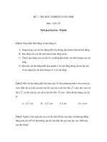 ĐỀ THI TRẮC NGHIỆM TUYỂN SINH VẬT LÝ NĂM 2011 - ĐỀ SỐ 2 ppsx