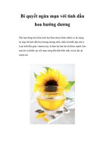 Bí quyết ngừa mụn với tinh dầu hoa hướng dương pdf