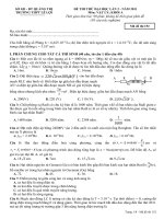 ĐỀ THI THỬ ĐẠI HỌC LẦN 2 - NĂM 2011 Môn: VẬT LÝ KHỐI A pdf