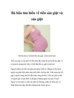 Bà bầu tìm hiểu về tiền sản giật và sản giật ppt