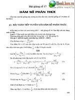 Luyện thi ĐH môn Toán - Chuyên đề 17 pdf