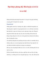 tập luyện thể thao - Đạt được phong độ: Rèn luyện cả trí óc và cơ thể pdf