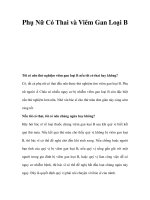 Phụ Nữ Có Thai và Viêm Gan Loại B docx