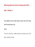 Những bệnh bị ảnh hưởng bởi thời tiết - Phần 2 pdf