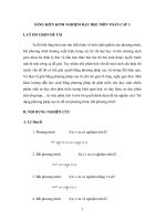 SÁNG KIẾN KINH NGHIỆM DẠY HỌC MÔN TOÁN CẤP 3 potx