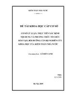 cơ sở lý luận, thực tiễn xác dịnh nội dung và phương thức tổ chức đào tạo, bồi dưỡng cán bộ nghiên cứu khoa học của kiểm toán nhà nước.
