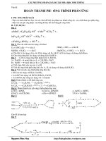 các phương pháp giải nhanh bài tập hóa học phổ thông