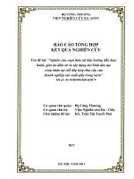 nghiên cứu soạn thảo tài liệu hướng dẫn thực hành, giáo án điện tử và xây dựng mô hình đào tạo công nhân tại chỗ đáp ứng nhu cầu của doanh nghiệp sản xuất giầy trong nước