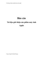 Báo cáo: Tài liệu giới thiệu sản phẩm máy tính Apple pptx