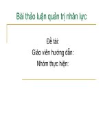 Bài thảo luận quản trị nhân lực doc