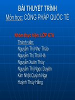 THUYẾT TRÌNH CÔNG PHÁP QUỐC TẾ TRÌNH TỰ KÝ KẾT ĐIỀU ƯỚC QUỐC TẾ ĐƯỢC DIỄN RA TẠI HIỆP ĐỊNH GENEVE 1954