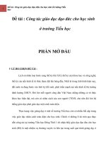 Công tác giáo dục đạo đức cho học sinh ở trường tiểu học