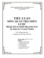 dự án thành lập quán kem tự chọn ice cream funkie