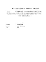 NGHIÊN CỨU NUÔI THỬ NGHIỆM CÁ CHIM TRẮNG NƯỚC NGỌT BỐ MẸ TẠI TRUNG TÂM GIỐNG PHÚ NINH - QUẨNG NAM doc