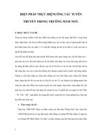 BIỆN PHÁP THỰC HIỆNCÔNG TÁC TUYÊN TRUYỀN TRONG TRƯỜNG MẦM NON pot