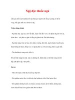 PHƯƠNG PHÁP SƠ CỨU - Ngộ độc thuốc ngủ potx