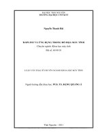 B SPLINE và ỨNG DỤNG TRONG đồ họa máy TÍNH