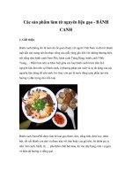 Các sản phẩm làm từ nguyên liệu gạo - BÁNH CANH ppt