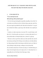 GIÚP TRẺ KHUYẾT TẬT: “CHẬM PHÁT TRIỂN TRÍ TUỆ, NGÔN NGỮ KÉM” HOÀ NHẬP VỚI TRƯỜNG MẦM NON pptx