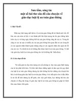 Sưu tầm, sáng tác một số bài thơ câu đố câu chuyện về giáo dục luật lệ an toàn giao thông potx