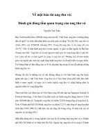 Về một bản tin ung thư vú: Đánh giá đúng tầm quan trọng của ung thư vú pptx