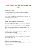 hệ thống tài chính toàn cầu - Nguồn thông tin thêm về hệ thống tài chính toàn cầu ppsx