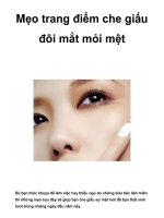 Mẹo trang điểm che giấu đôi mắt mỏi mệt docx