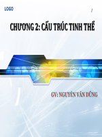 CHƯƠNG 2: CẤU TRÚC TINH THỂ docx