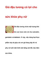 Giá đậu tương có lợi cho sức khỏe phụ nữ pps