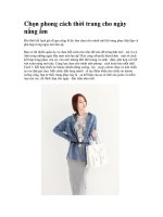 Chọn phong cách thời trang cho ngày nắng ấm pot