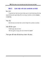 Bài 2: Làm việc với controls cơ bản docx